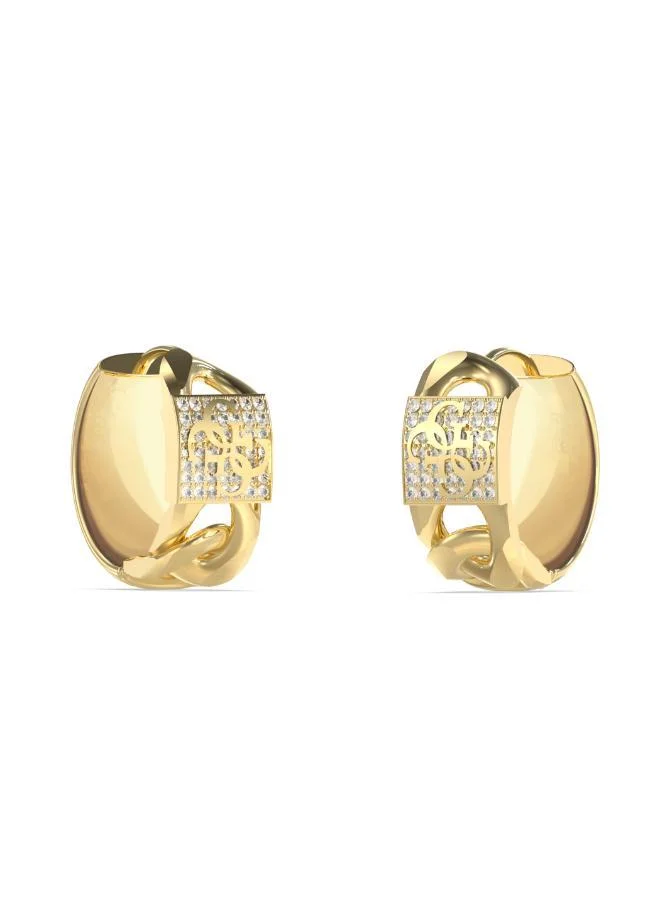 GUESS Logo 15Mm 4G Pave Earrings